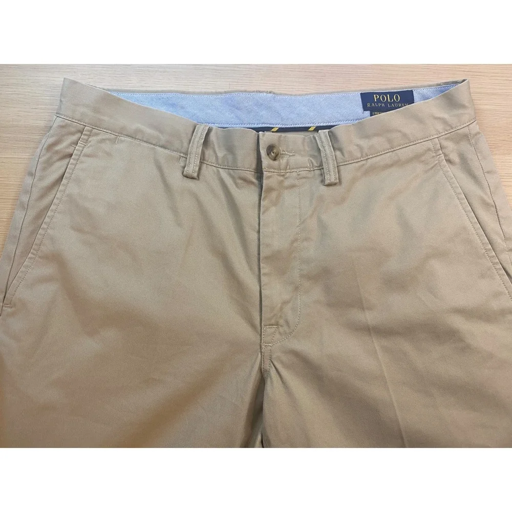 Polo Ralph Lauren Stretch‎ Straight Fit Cotton Twill Mens Khaki Pants 30X32
